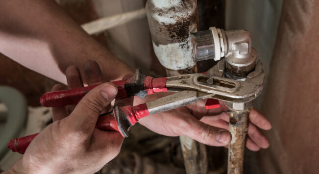 Expert plumbers Pekin IL from Warner LLC repairing and updating old residential pipework to prevent leaks