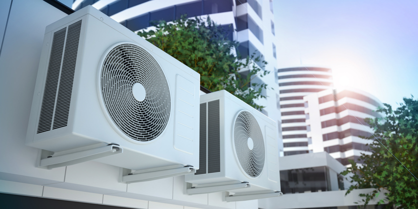 Commercial Heating and Cooling East Peoria IL, Air compressors, 3D illustration